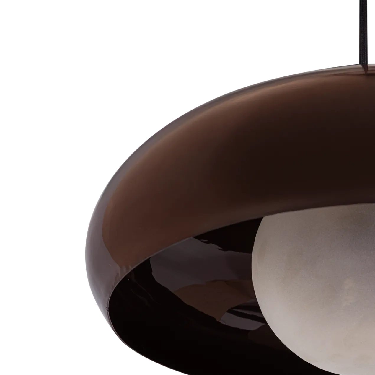 Tivo hanglamp rond metaal hoogglans bruin
