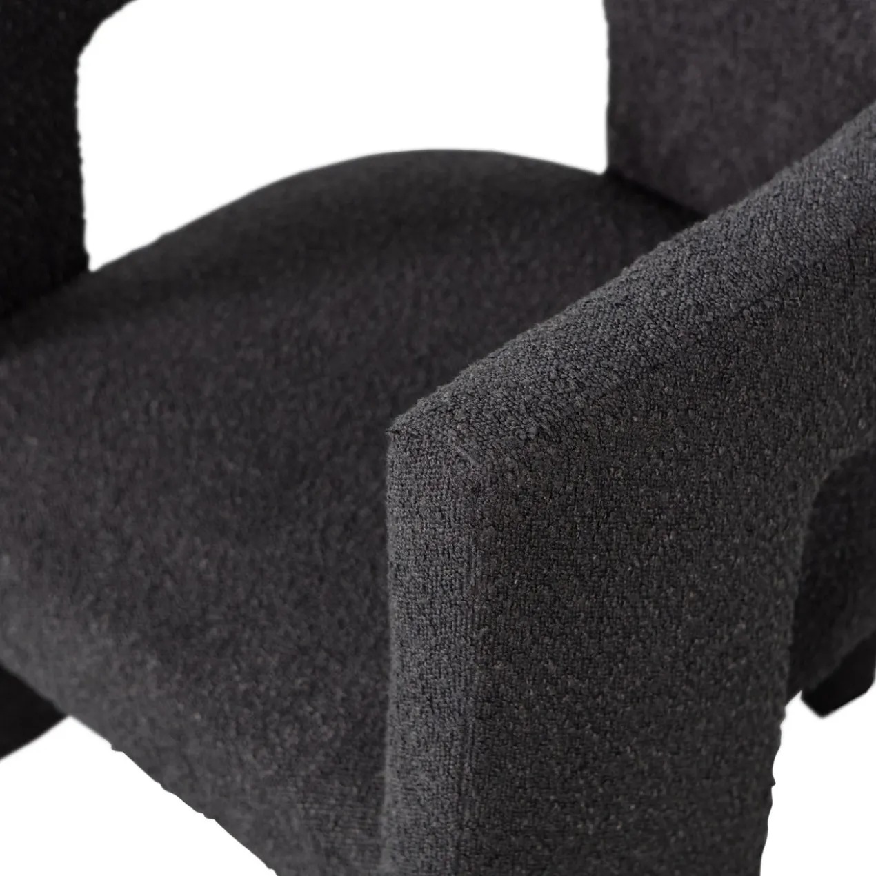 Tiwa fauteuil boucle donkergrijs