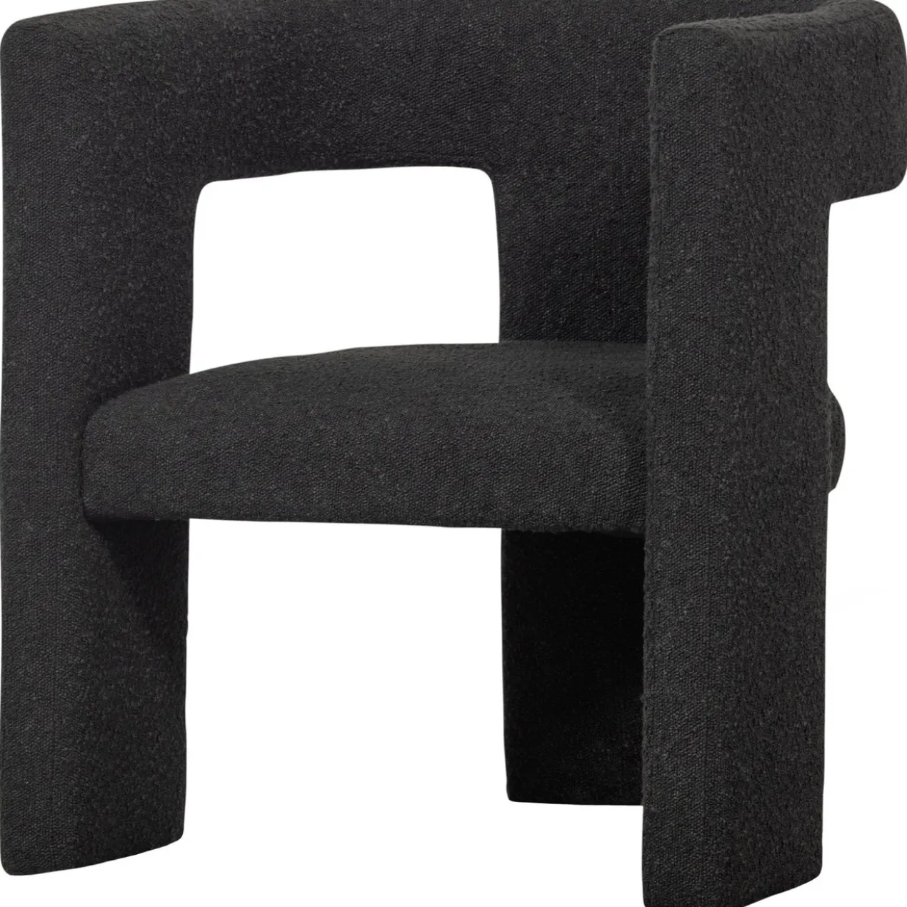 Tiwa fauteuil boucle donkergrijs