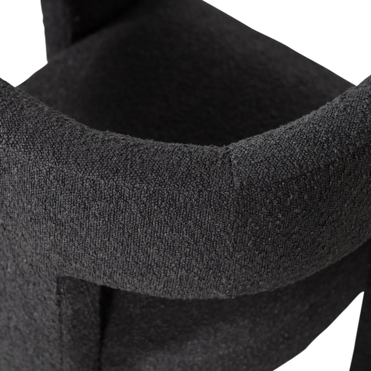 Tiwa fauteuil boucle donkergrijs