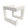 TLF toiletrolhouder Brooklyn Wit 11x11x11 cm