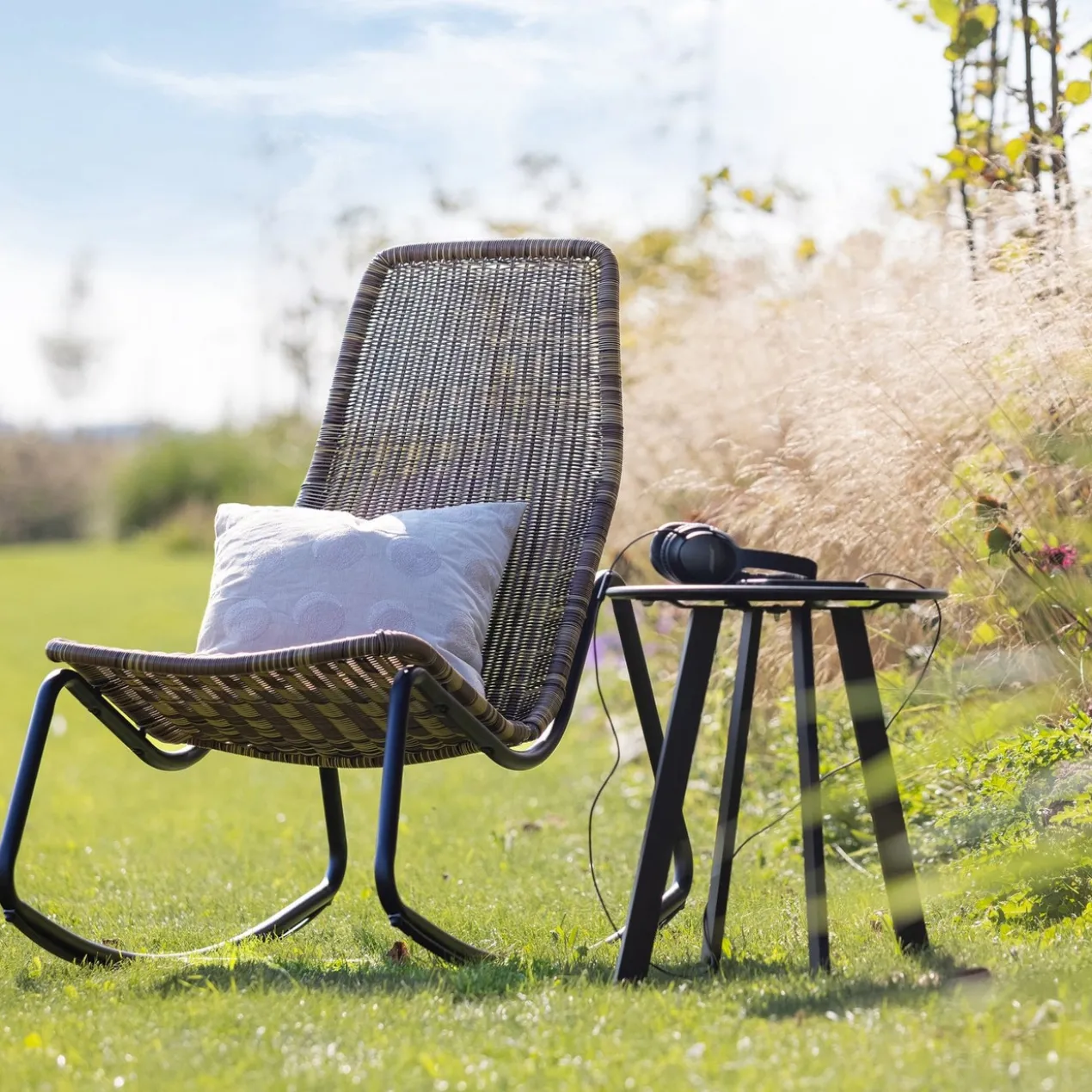 Tom tuin schommelstoel naturel