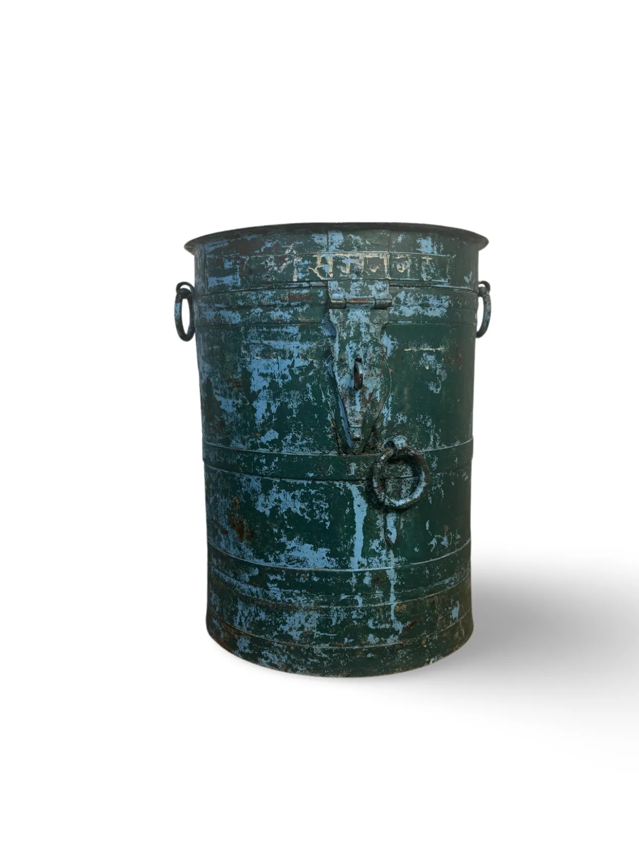 Ton ijzer blauw/groen uniek.