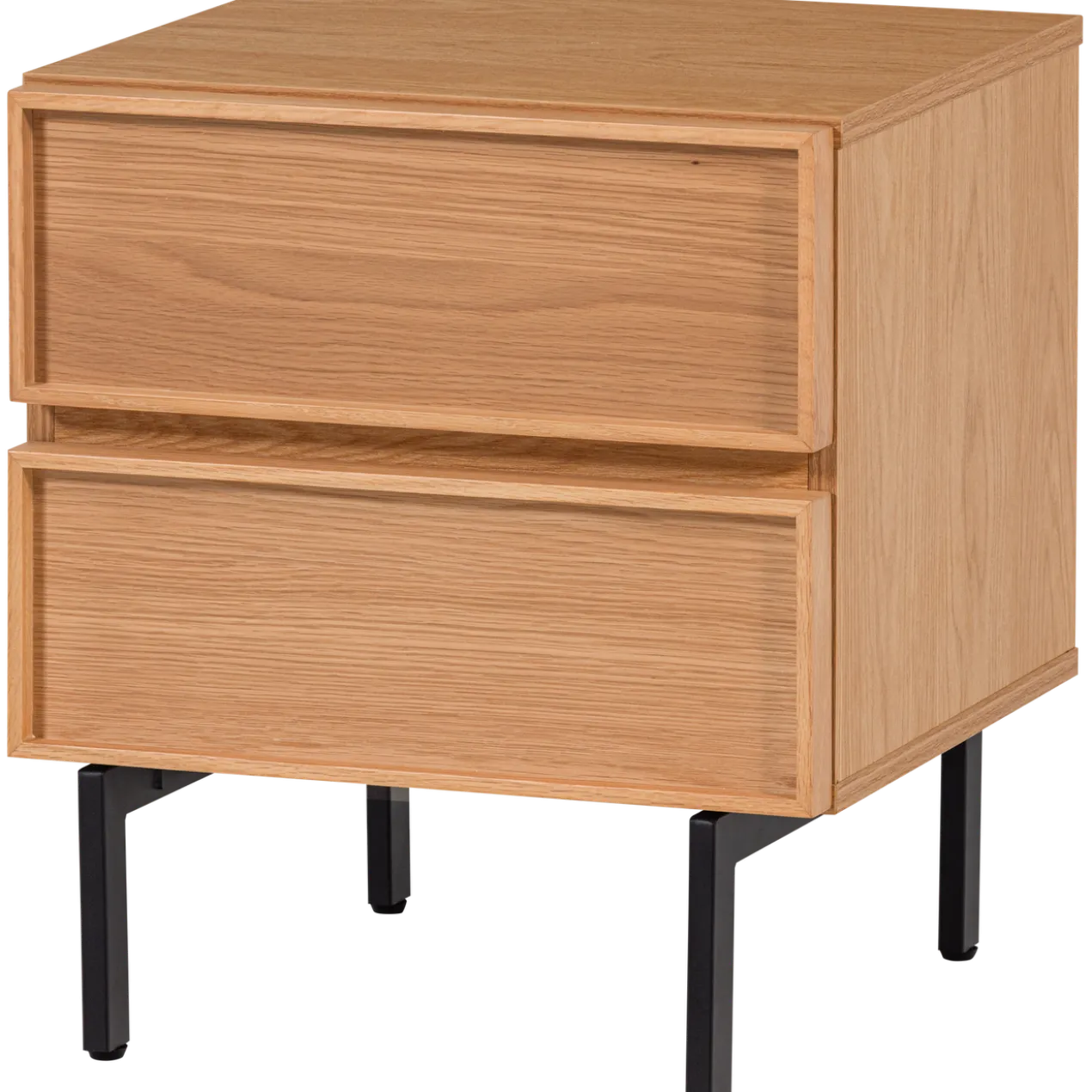 Tours ladekast/nachtkastje 2 lades melamine/mdf naturel