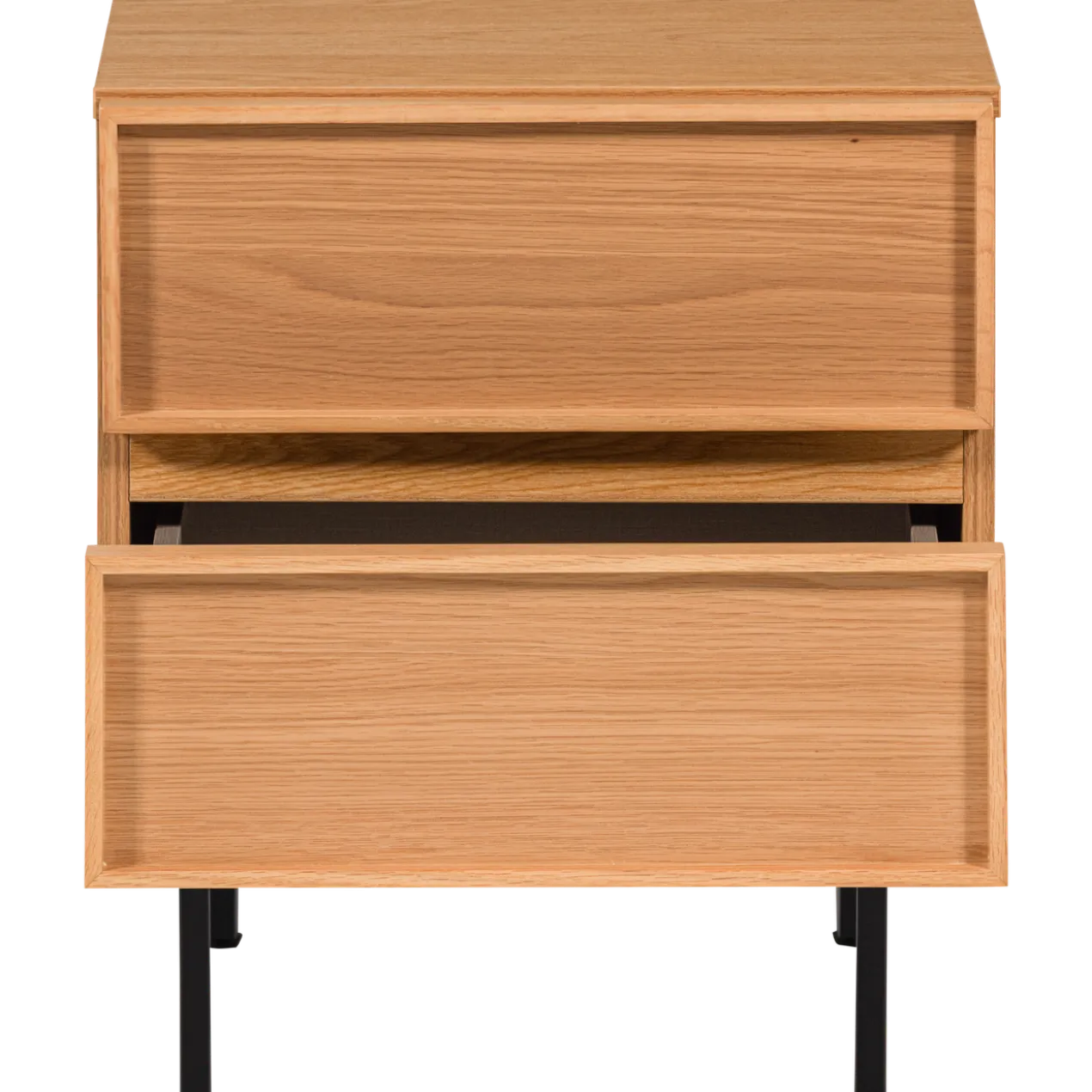 Tours ladekast/nachtkastje 2 lades melamine/mdf naturel