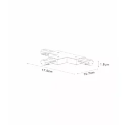 Track T-koppelstuk A-1-fase railsysteem zwart