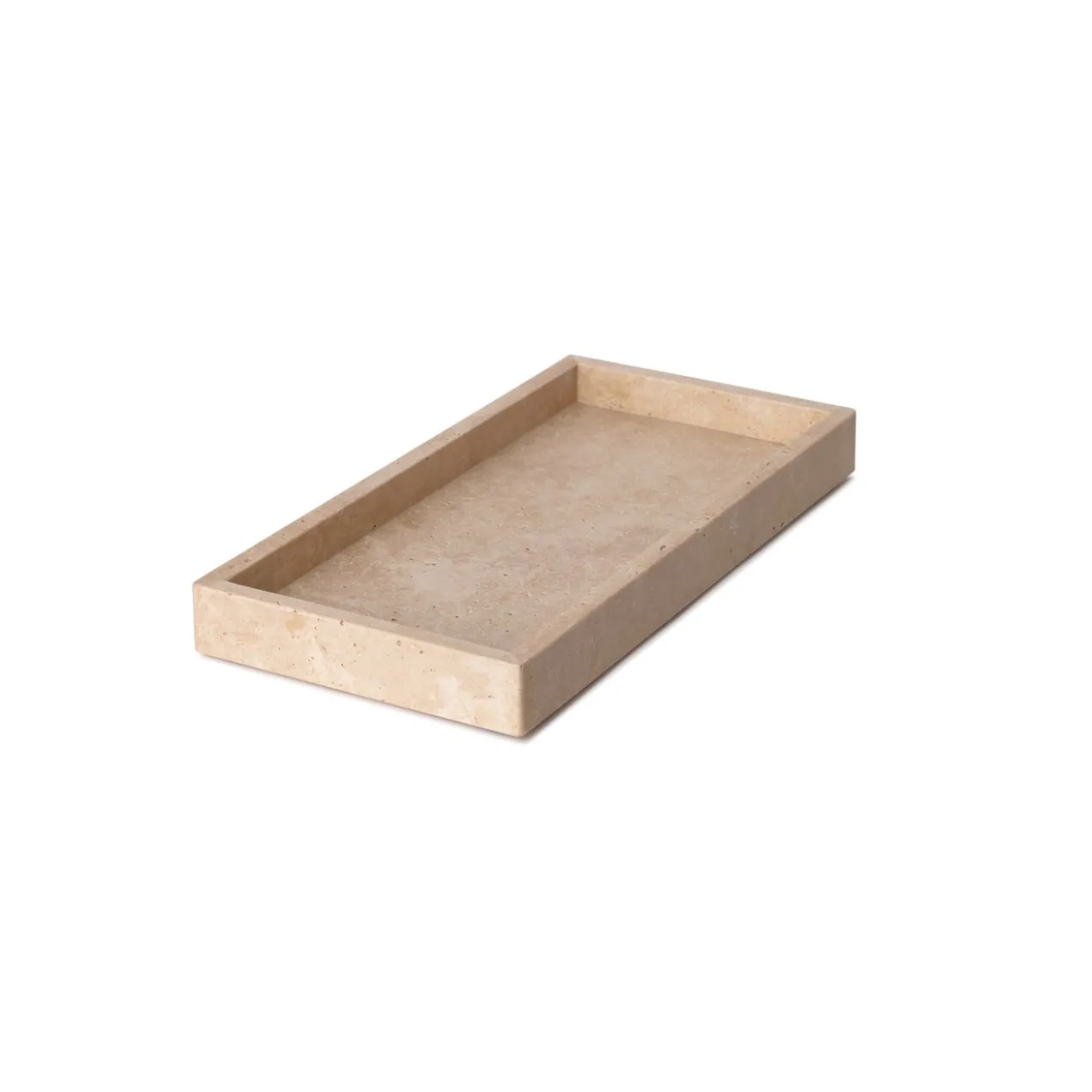 Travertine dienblad met rand 15x30cm tray