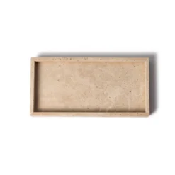 Travertine dienblad met rand 15x30cm tray