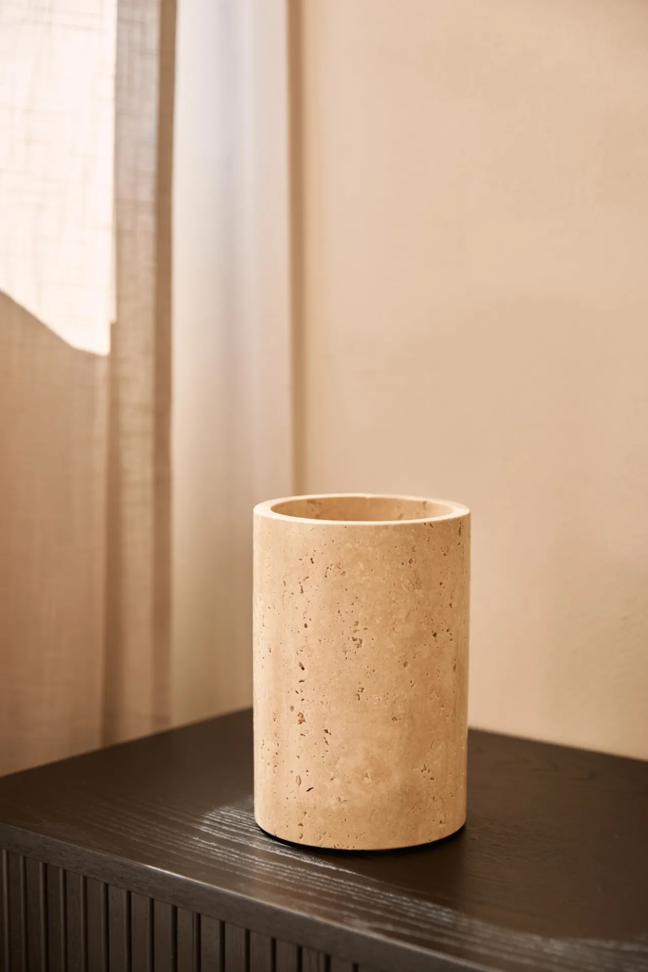 Travertine vaas/wijnkoeler