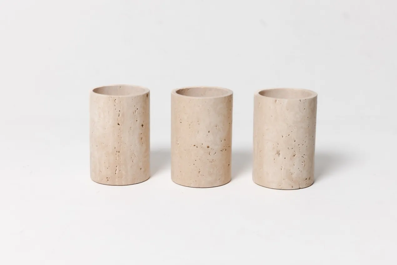 Travertine vaas/wijnkoeler
