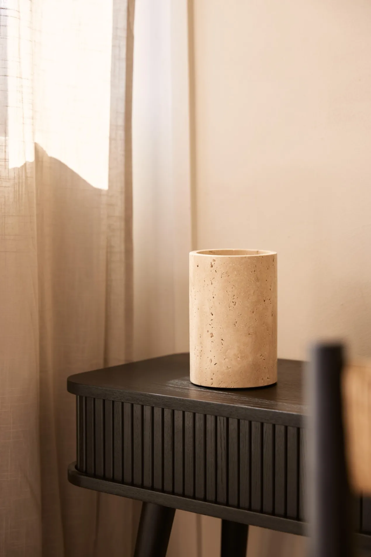Travertine vaas/wijnkoeler
