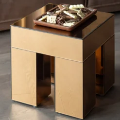 Trayla dienblad mangohout bruin - set van 3