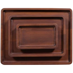 Trayla dienblad mangohout bruin - set van 3
