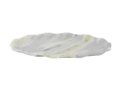 Tray Waved oval medium marble himalayan green