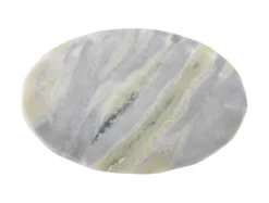 Tray Waved oval medium marble himalayan green