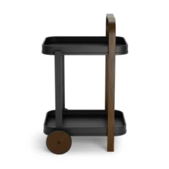 Trolley Bellwood bar en serveerwagen zwart/walnoot