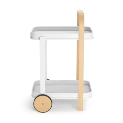 Trolley Bellwood bar en serveerwagen wit/naturel