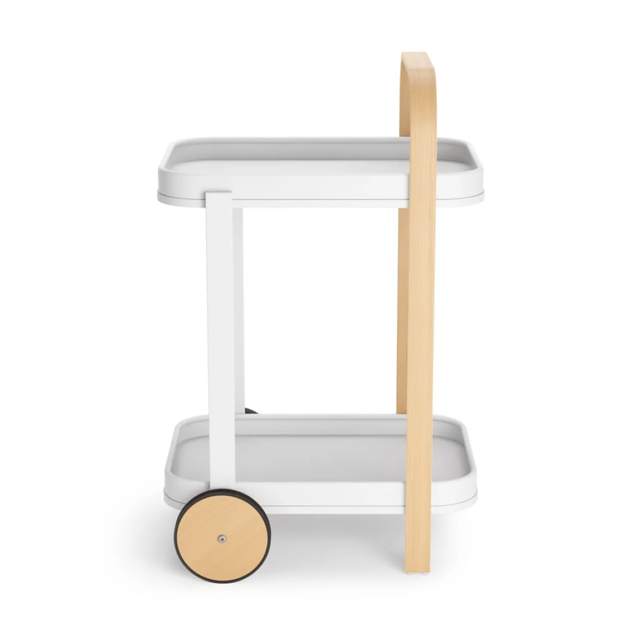 Trolley Bellwood bar en serveerwagen wit/naturel