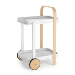 Trolley Bellwood bar en serveerwagen wit/naturel
