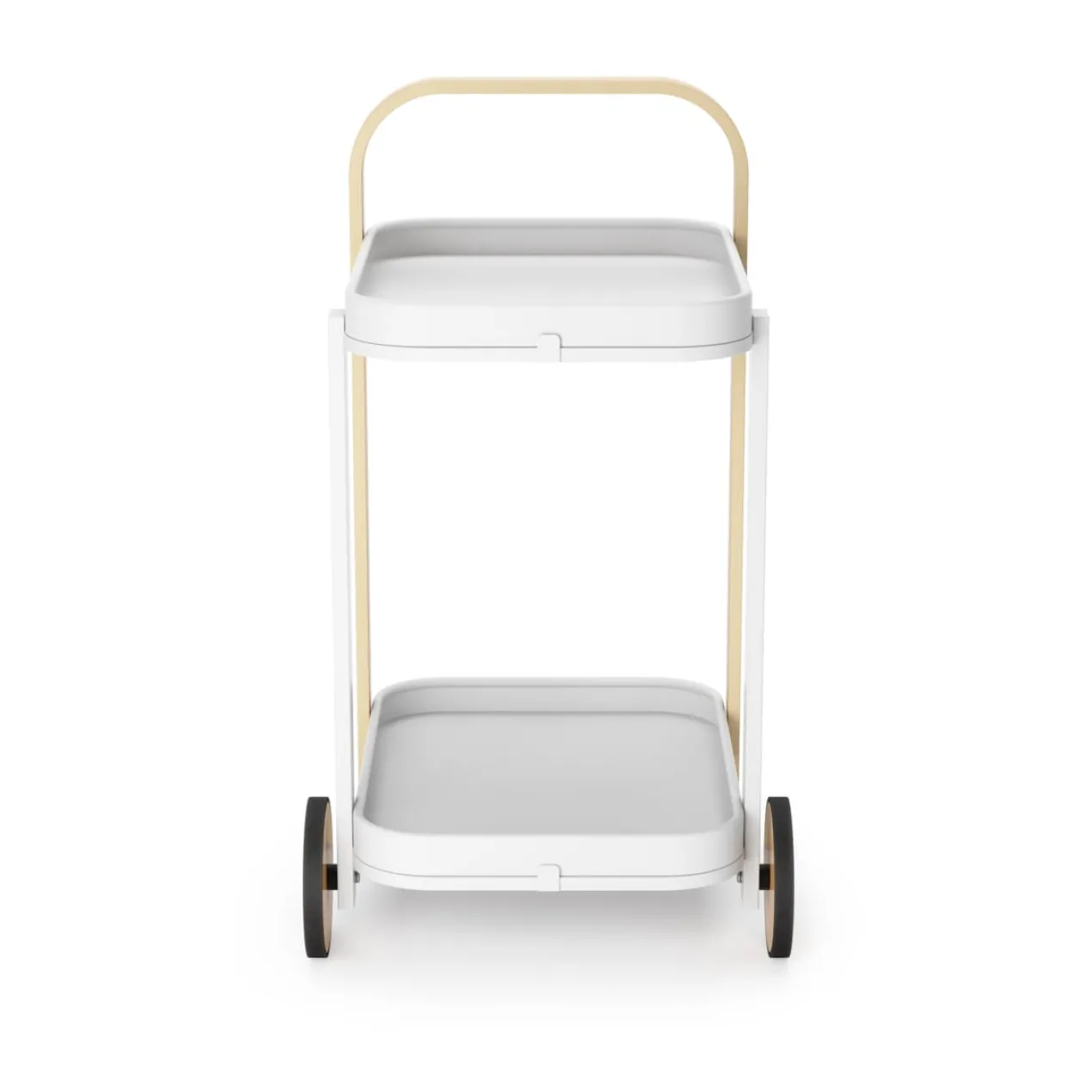 Trolley Bellwood bar en serveerwagen wit/naturel