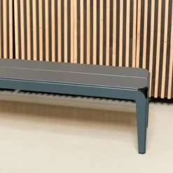 Tuinbank Bended Bench 140 grey blue