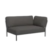 Tuinbank Level right corner dark grey