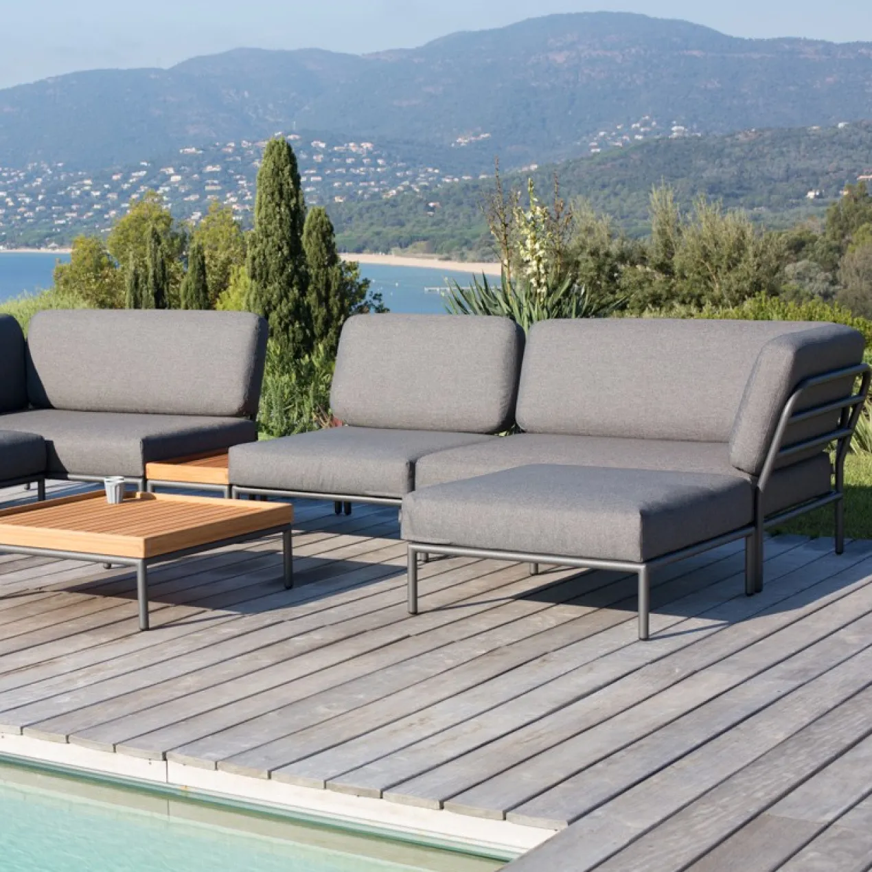Tuinbank Level sofa dark grey