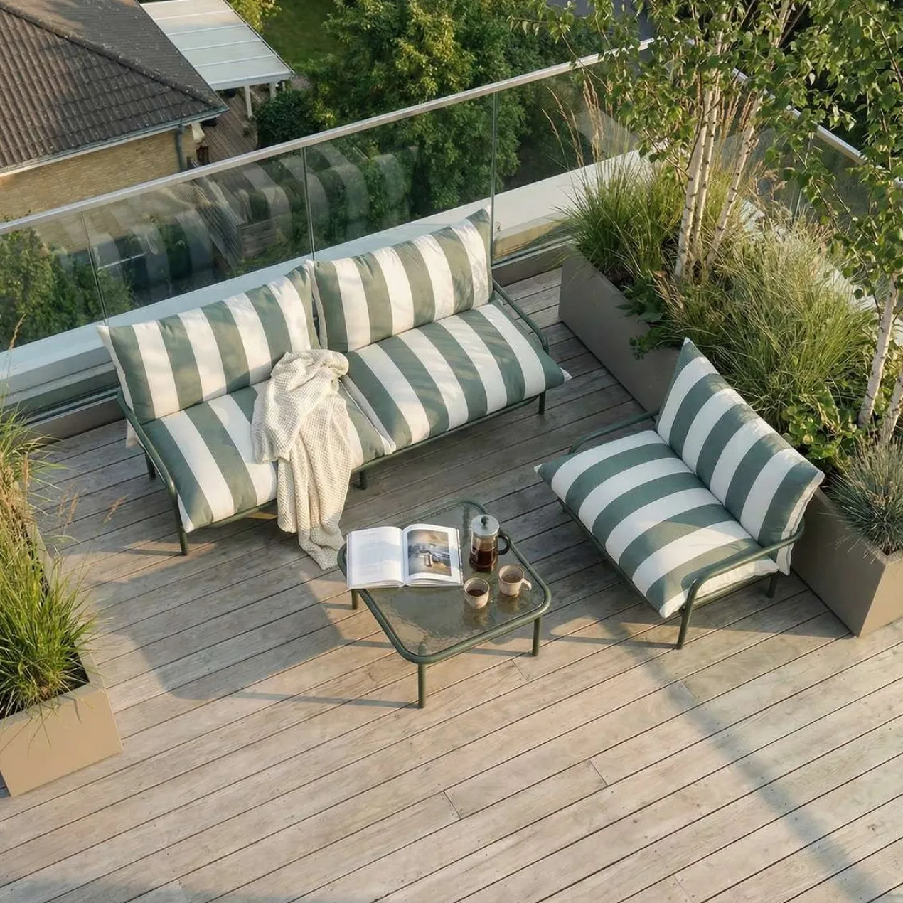 Tuinbank Mollis 2-zits renesse olive