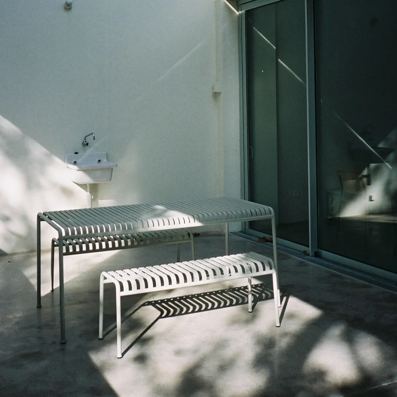 Tuinbank Palissade bench 120 cm sky grey