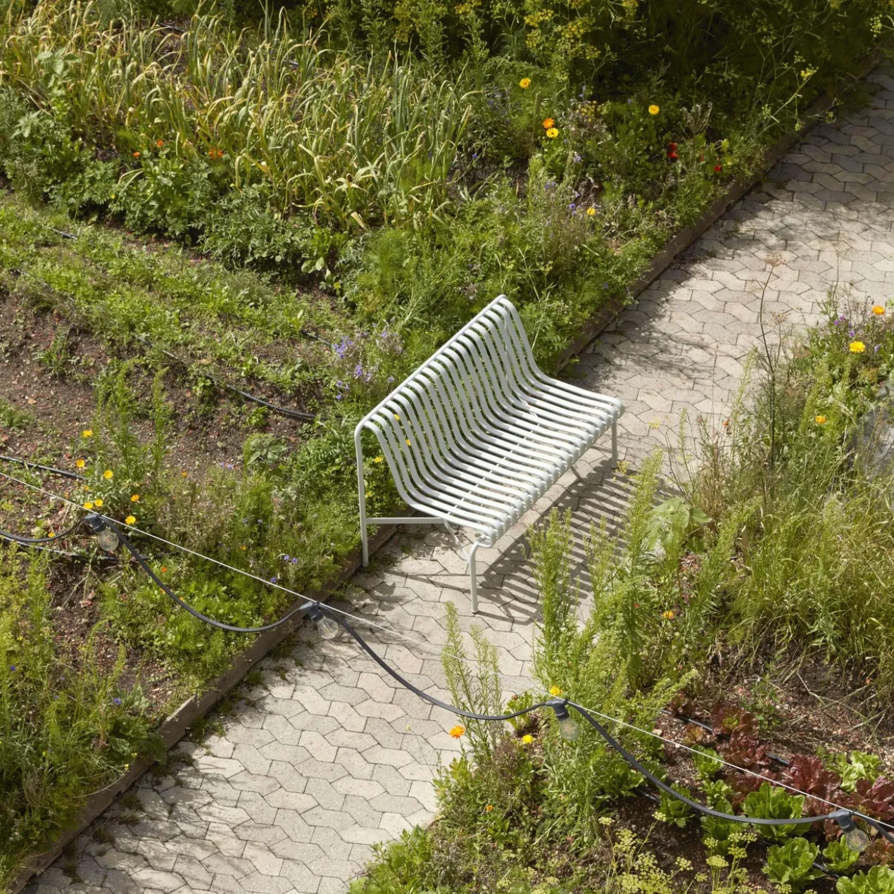 Tuinbank Palissade Dining hot galvanised