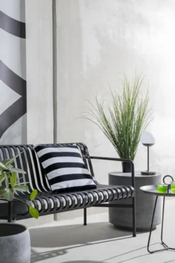 Tuinbank Palissade Dining met armleuning creme wit