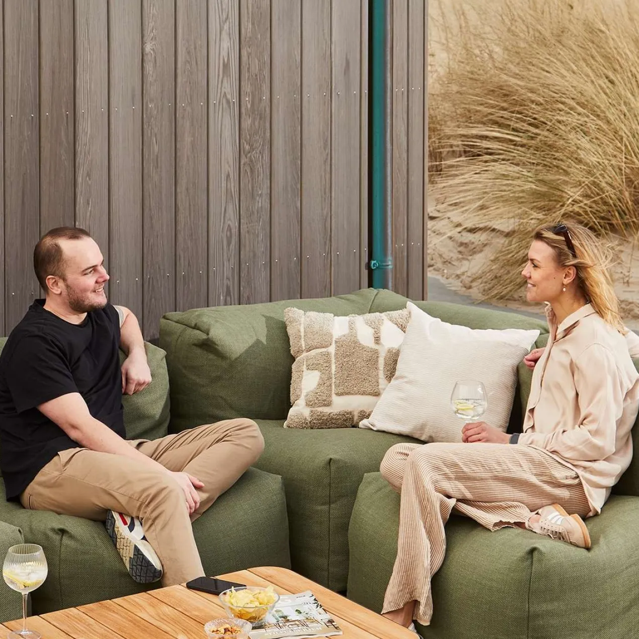 Tuinbank Soft Sofa hoek olive