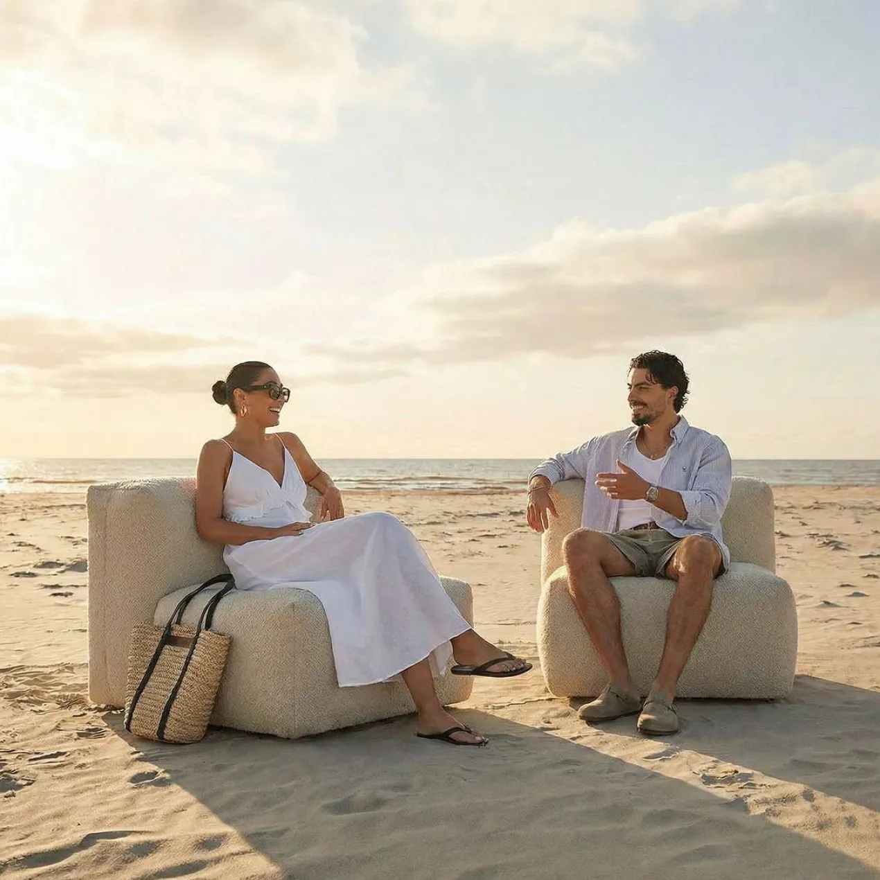 Tuinbank Soft Sofa seat boucle beige