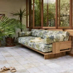 Tuinbank teak botanical