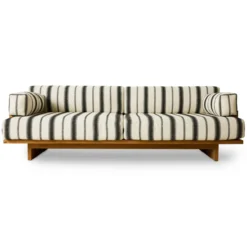 Tuinbank teak chalkstripe