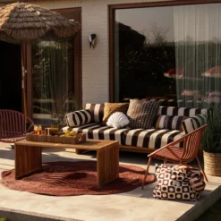 Tuinbank teak straciatella