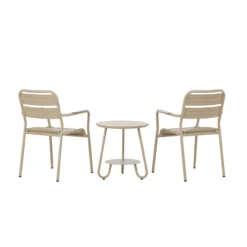 Tuin bistroset Caro aluminium Beige