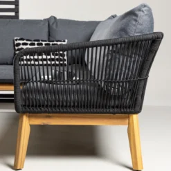Tuin loungeset grijs Pam - met zitkussens Grijs