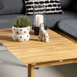 Tuin loungeset grijs Pam - met zitkussens Grijs