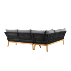 Tuin loungeset grijs Pam - met zitkussens Grijs