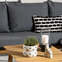 Tuin loungeset grijs Pam - met zitkussens Grijs