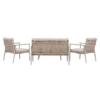 Tuin loungeset Margret beige - bank, stoelen & tafel