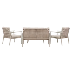 Tuin loungeset Margret beige - bank, stoelen & tafel