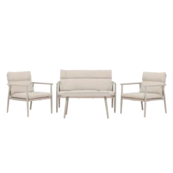 Tuin loungeset Margret beige - bank, stoelen & tafel
