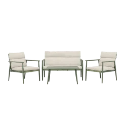 Tuin loungeset Margret - met zitkussens Groen - beige kussens