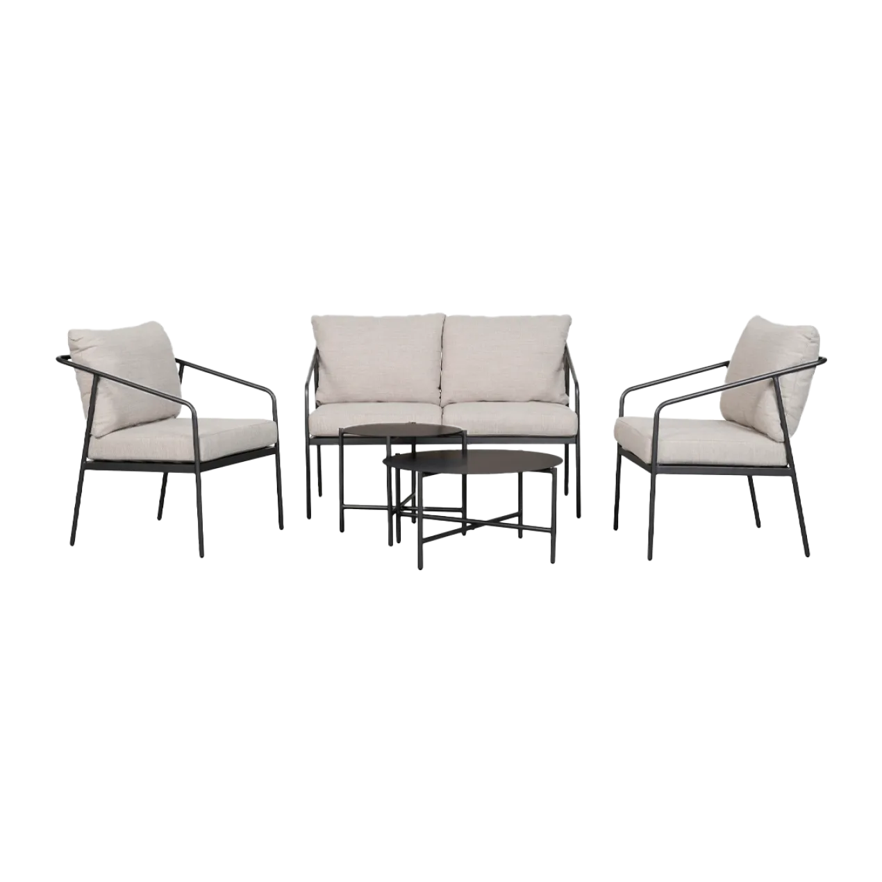 Tuin loungeset Nikki 5 delig - met zitkussens Grijs