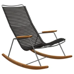 Tuinstoel Click rocking chair zwart
