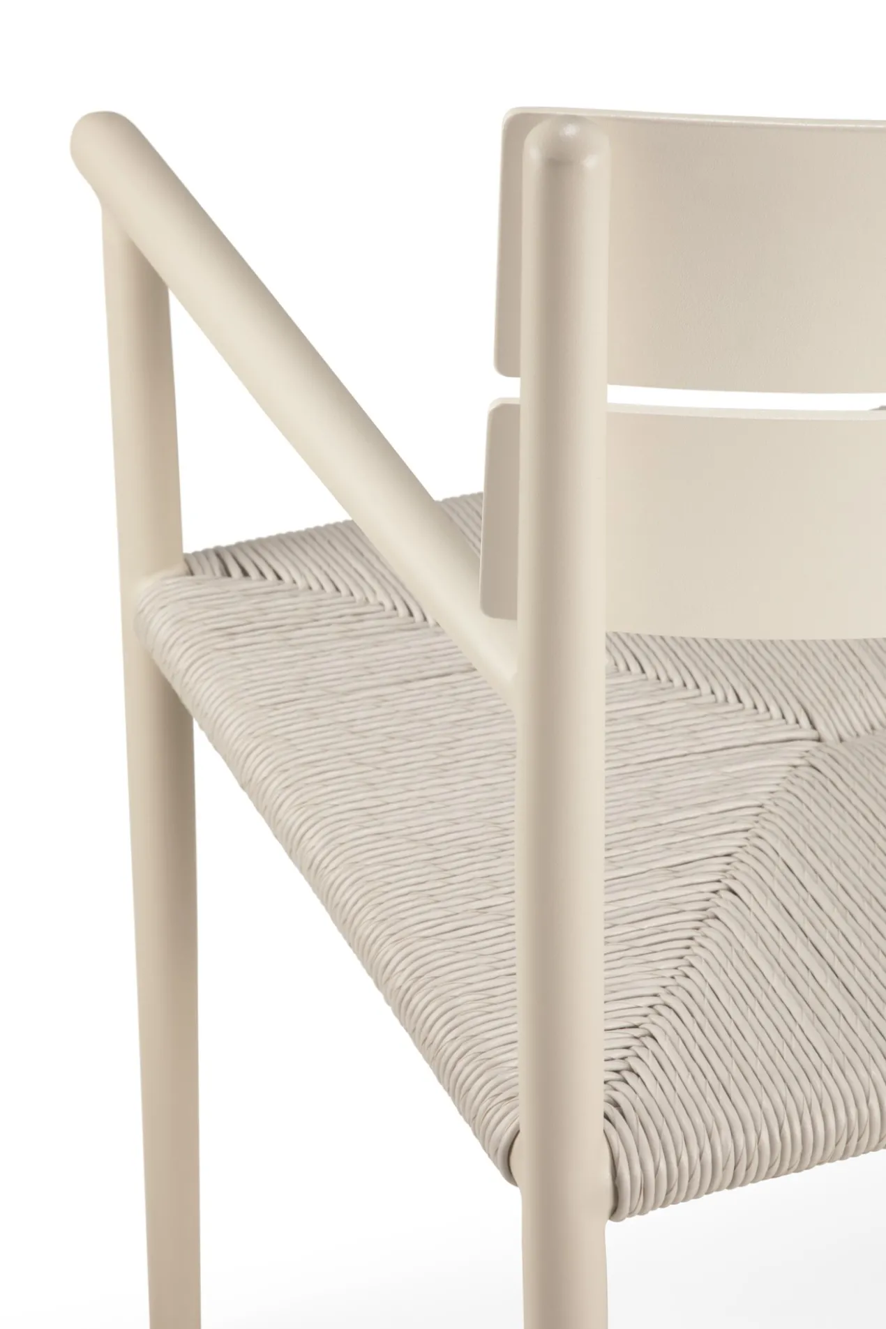 Tuinstoel Elin sand/koord met armleuning