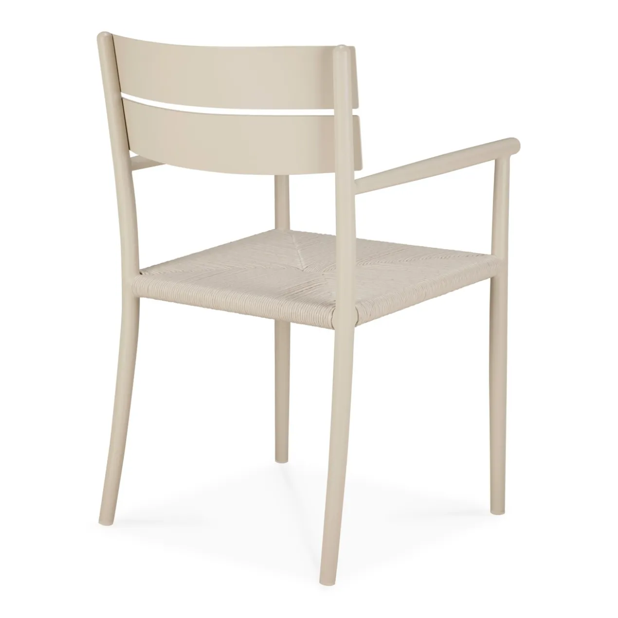 Tuinstoel Elin sand/koord met armleuning