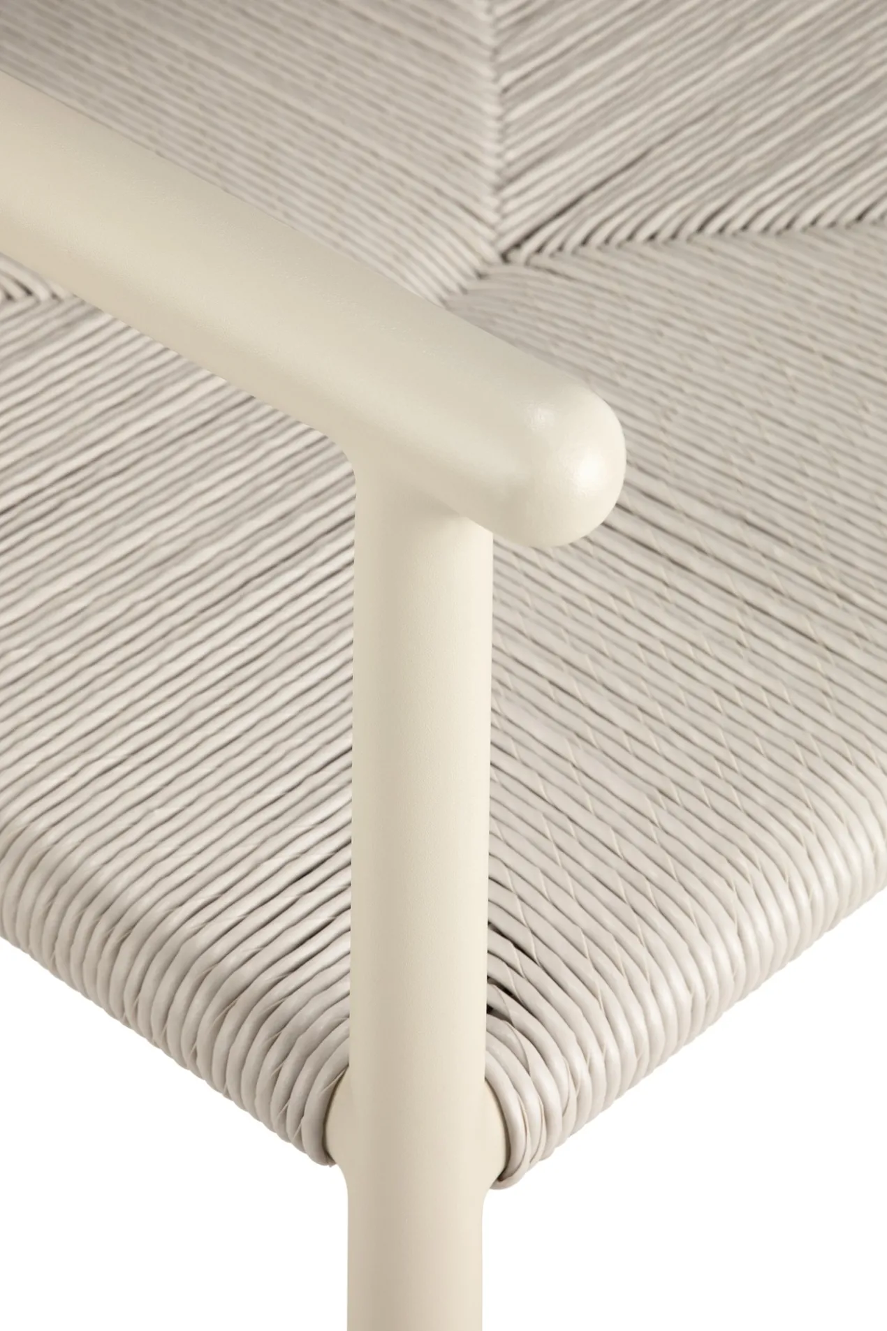 Tuinstoel Elin sand/koord met armleuning
